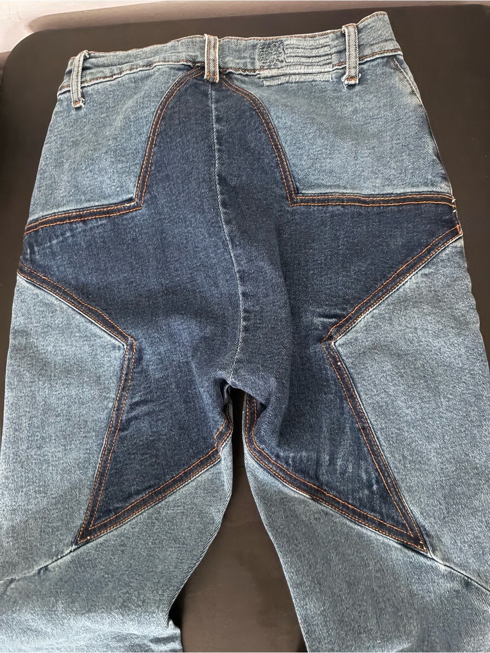 REVICE Venus Flare Star Jeans in Dark & Medium Blue